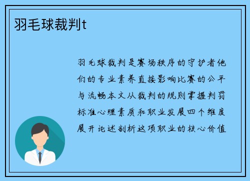 羽毛球裁判t